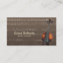 Buscar violín tarjetas de visita Músico