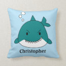 Buscar tiburón azul cojines Azul y blanco