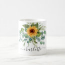 Buscar del girasol tazas Blanco