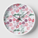 Buscar cereza roja relojes de pared Rojo