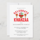 Buscar kwanzaa invitaciones Rojo