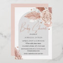 Buscar real invitaciones embarazada bebe Oro rosa
