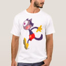 Buscar gato del dibujo animado camisetas Divertido