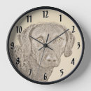 Buscar marrón claro relojes de pared Perro
