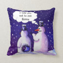 Buscar muñeco de nieve divertido cojines Humor