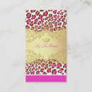 Buscar puntos del leopardo tarjetas de visita Rosa
