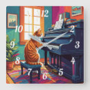 Buscar humor del gato relojes de pared Gatos