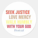 Buscar justicia pegatinas Caminar humildemente