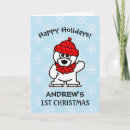 Buscar oso polar del dibujo animado tarjetas Niño