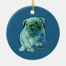 Buscar bulldog adornos Azul