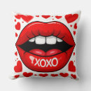 Buscar labios rojos cojines Corazones