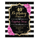 Buscar 11x14 invitaciones 40 cumpleaños rosa rubor