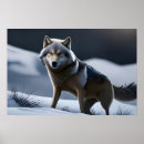 Buscar lobo solitario posters Nieve