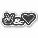 Buscar mano de la paz pegatinas Frío