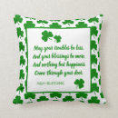 Buscar bendiciones irlandesas cojines Verde