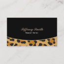 Buscar leopard print tarjetas de visita Negro