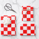 Buscar blanco rojo papel de regalo Damero