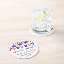 Buscar rojo y blanco posavasos Invitados