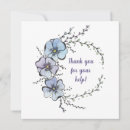 Buscar por su ayuda tarjetas de agradecimiento Azul