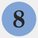 Buscar ocho pegatinas Número