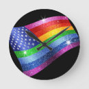 Buscar bandera gay relojes de pared Arcoiris