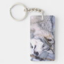 Buscar lobo de madera llaveros Animal