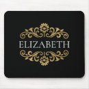 Buscar oro elegante alfombrillas de raton Negro