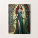 Buscar ojos verdes puzzles Fantasía