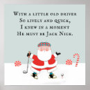 Buscar golf divertido posters Santa