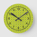 Buscar llamativo relojes de pared Amarillo