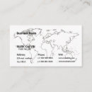 Buscar mapa del mundo tarjetas de visita Simple
