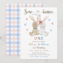Buscar conejito azul invitaciones Floral