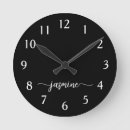 Buscar letra relojes de pared Negro