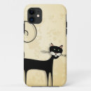 Buscar gato retro iphone fundas Negro