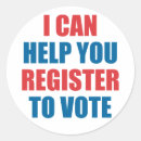 Buscar registro redondas pegatinas Registro de votantes