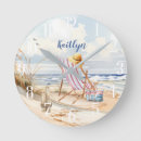 Buscar playa tropical relojes de pared Para ella