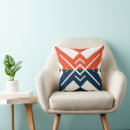 Buscar naranja y azul cojines Elegante