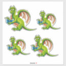 Buscar dragón verde pegatinas Divertido