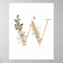 Buscar letra w posters Floral