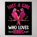 Buscar pájaro rosado posters Chica