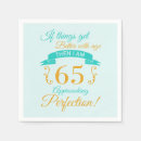Buscar 65 años servilletas Fiesta de cumpleaños