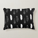 Buscar plumas blancas cojines Negro