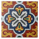 Buscar azul y rojo azulejos Mediterráneo