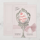 Buscar espejo del vintage invitaciones Rosa