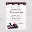 Buscar pote del té invitaciones Rosa
