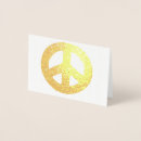 Buscar símbolo de paz tarjetas Oro