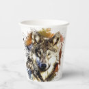 Buscar lobo papel vasos Animal