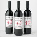 Buscar 40 años cuarenta etiquetas vinos Cumpleaños