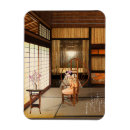 Buscar geisha en kimono imanes Vintage