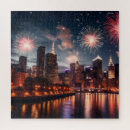 Buscar celebración del año nuevo puzzles Fuegos artificiales